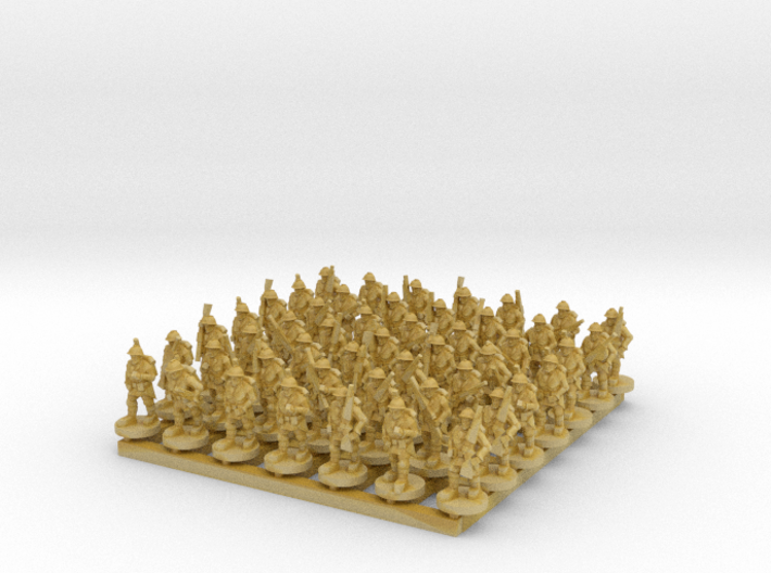 10mm WW1 French infantry marching 3d printed