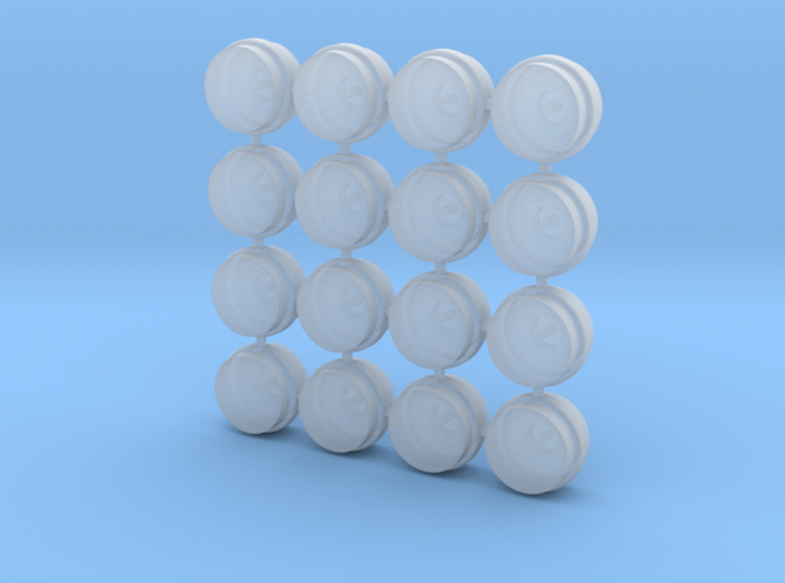 1/64 Scale Moon Discs - 8mm Dia 3d printed