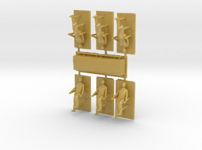 HO Scale Casket &amp; Pallbearers 3d printed