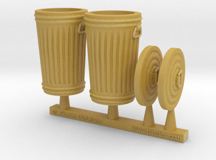 Trash cans 01. 1:43 scale 3d printed