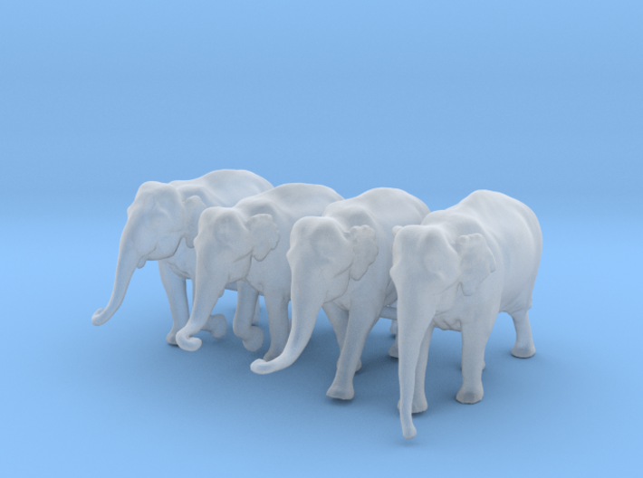 Indian Elephant Set 1:160 four different pieces 3d printed