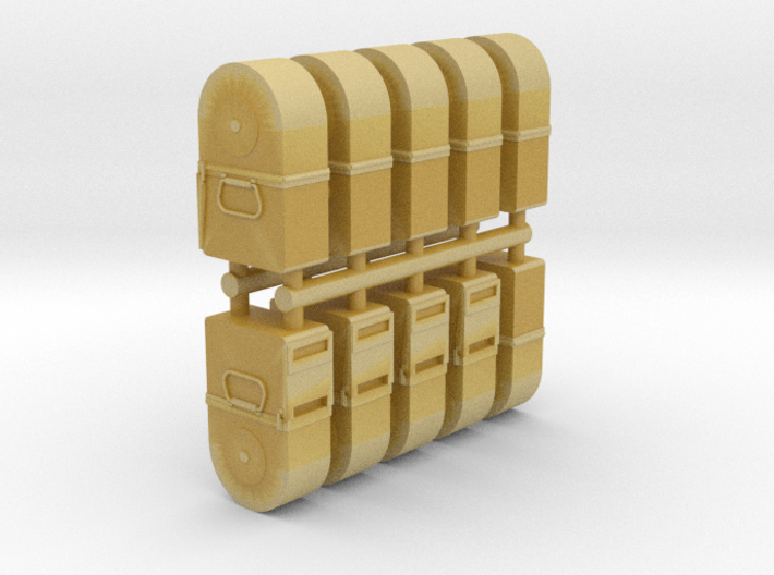 Ten 1/35 50 cal' Tombstone Ammo Cans 3d printed