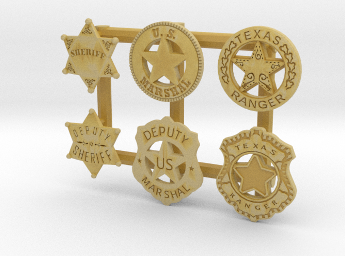 1:6 WESTERN BADGES COLLECTION 3d printed