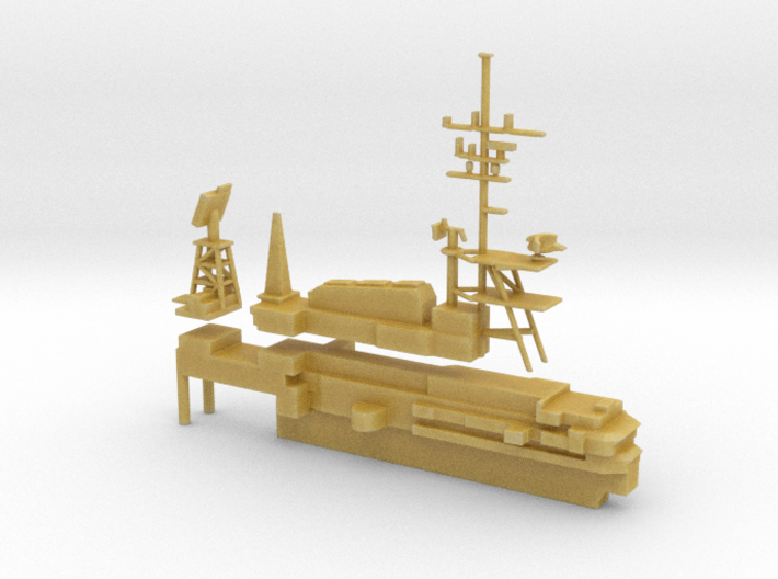 1/800 Scale USS Midway CV-41 Island and mast 3d printed