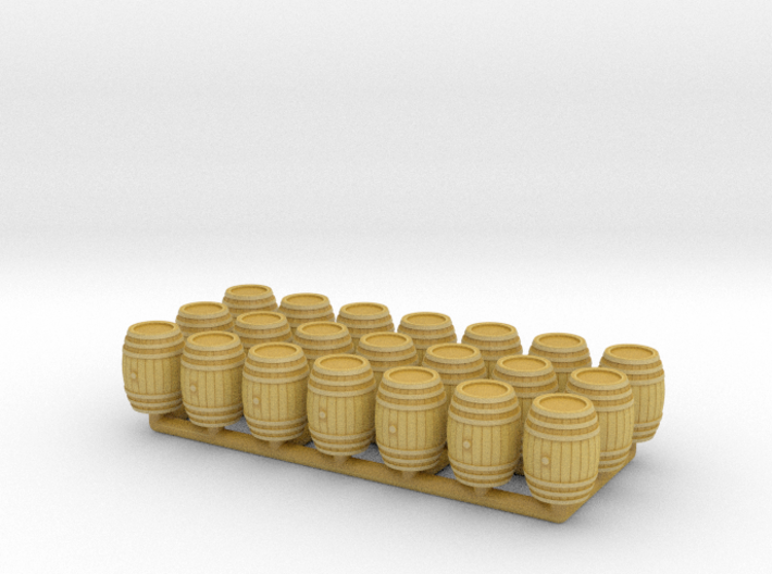 Wooden Barrel 01. 1:96 Scale 3d printed