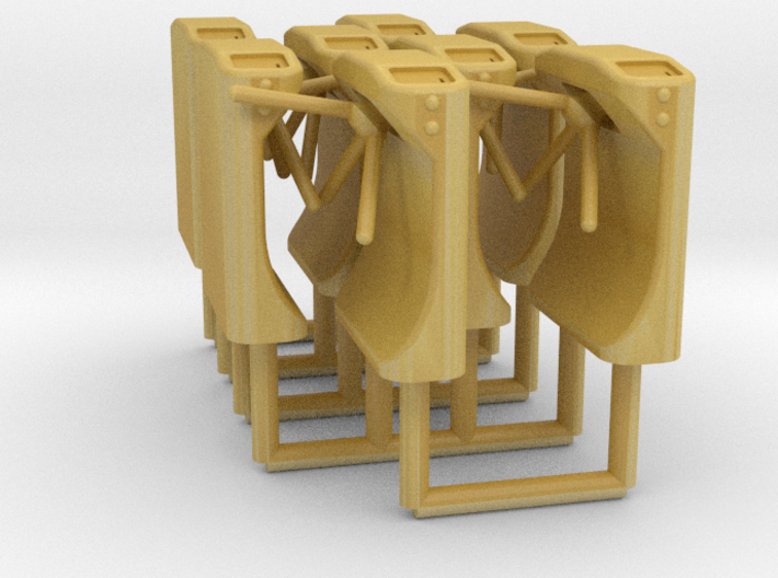 Ticket Turnstile 1:48 O Scale (x8) 3d printed