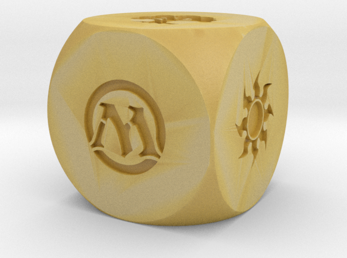 Magic The Gathering Mana D6 Die 14mm Round 3d printed 
