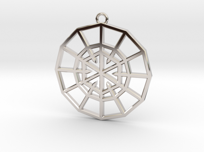 Resurrection Emblem 01 Medallion (Sacred Geometry) 3d printed