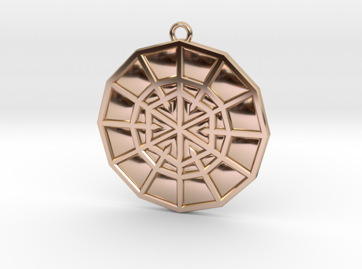 Resurrection Emblem 02 Medallion (Sacred Geometry) 3d printed