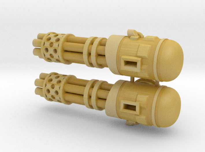 Linebacker Turret Weapons: Twin Gat.Cannons 3d printed 