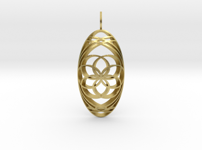 Aura Glow (Seed of Life, Domed) 3d printed