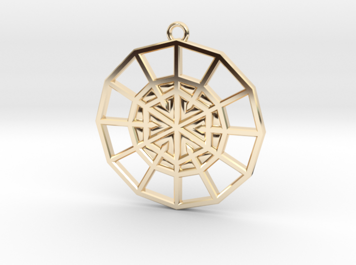 Resurrection Emblem 06 Medallion (Sacred Geometry) 3d printed