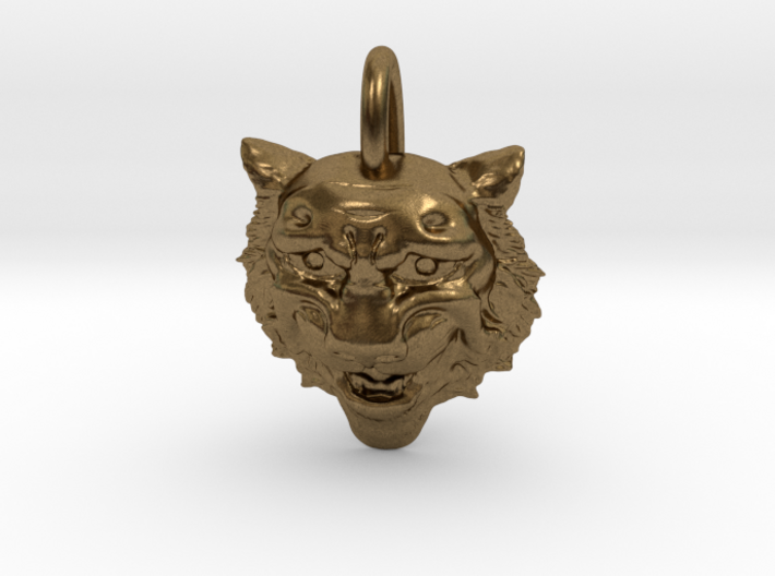 Leopard's head for pendant 3d printed