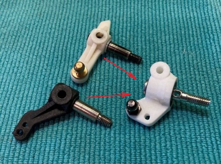 12mm Hex Conversion - For DT-03 3d printed This steering arm can be used to replace either of these regular  Tamiya products.
