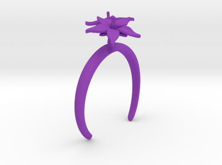Bracelet with two large flowers of the Tomato L 3d printed