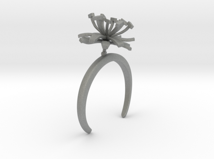 Bracelet with one large flower of the Chicory 3d printed