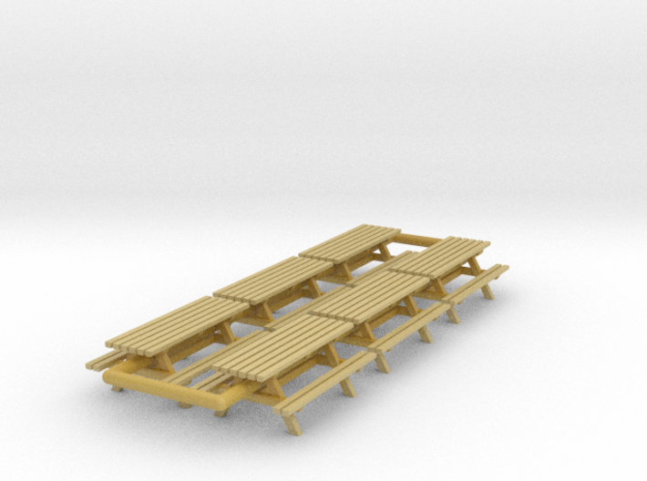 N Scale 6x Picnic Bench 3d printed 