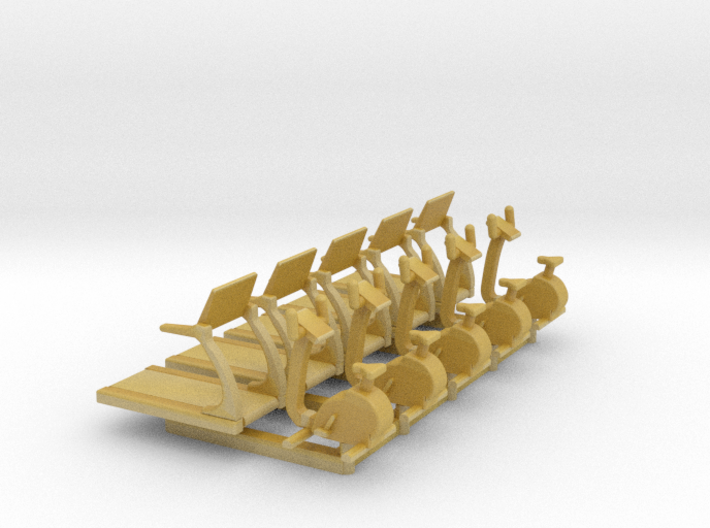 N Scale Fitness Equipment 10pc 3d printed 