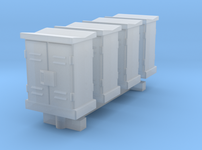 N Scale 4 Relay Cabinets Low 3d printed