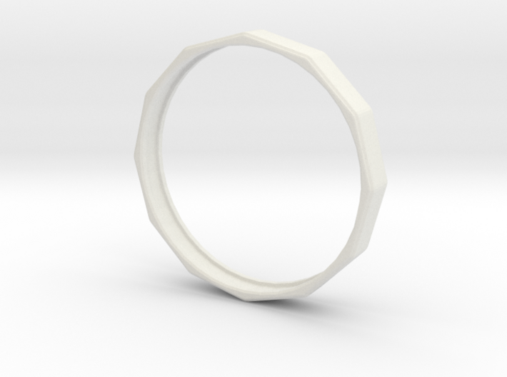 Edgy Ring 20mm 3d printed