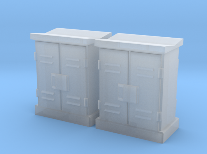 HO 2 Relay Cabinets Low 3d printed