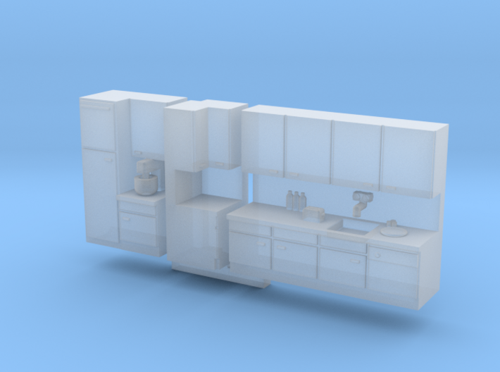 N Scale Kitchen +details 3d printed