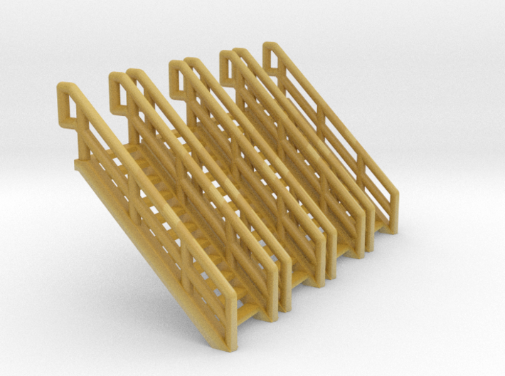 Z Scale Industrial Stairs 11 (4pc) 3d printed 