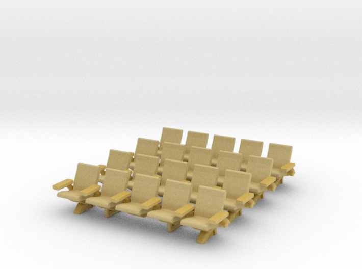 HO Scale Waiting Room Seats 4x5 3d printed