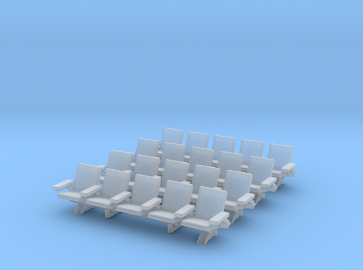 HO Scale Waiting Room Seats 4x5 3d printed