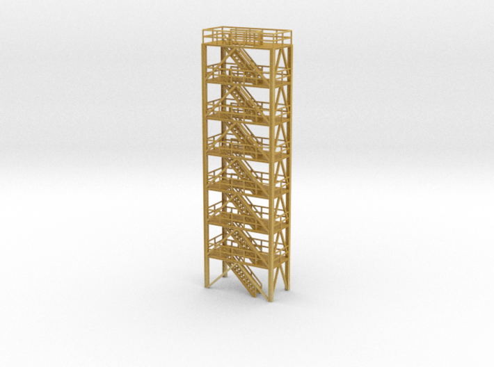 N Scale Refinery Stairs H128 3d printed 