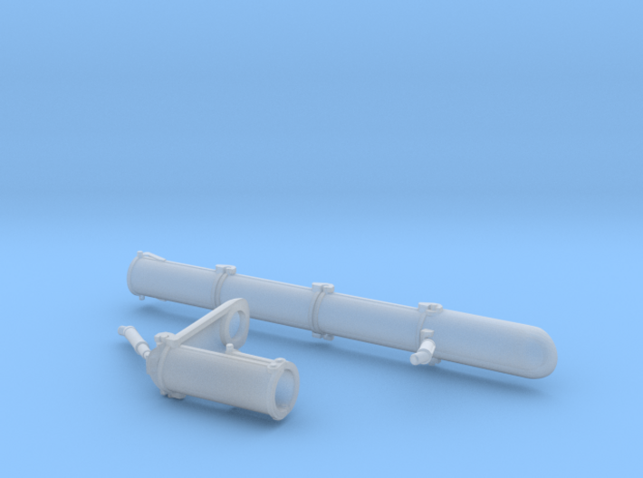 1/64th Oshkosh type Front Discharge Mixer Chutes 3d printed