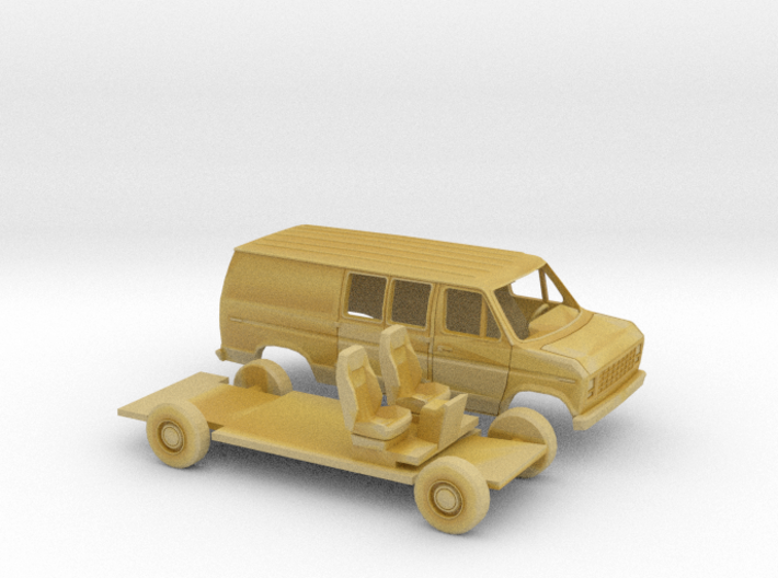 1/120 1975-91 Ford E-Series Delivery Van Kit 3d printed