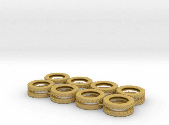 1:87 HO Pneumatic Tractor Tires 8 pair 3d printed 