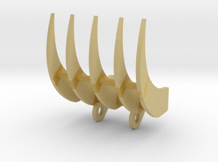 HO 1:87 excavator root rake attachment 3d printed 