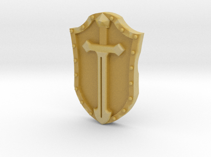 Arm-mounted Combat Shields (Sword Detail) 3d printed 