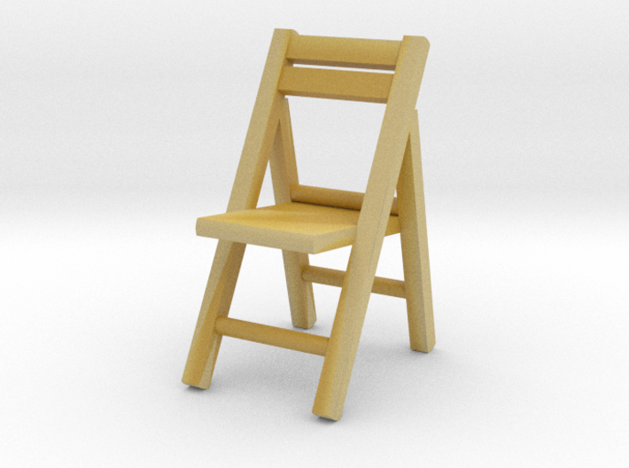1:72 Wooden Folding Chair 3d printed