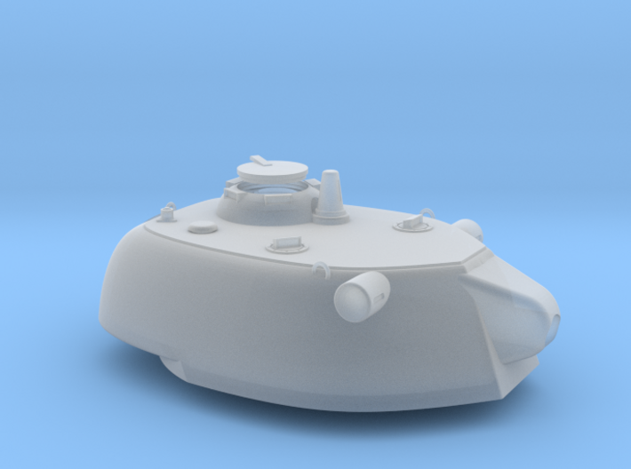1:72 Paper Panzer E-50 128mm ausf D Turret 3d printed