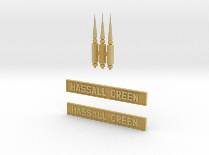 HG42 Finials And Nameboards 3d printed