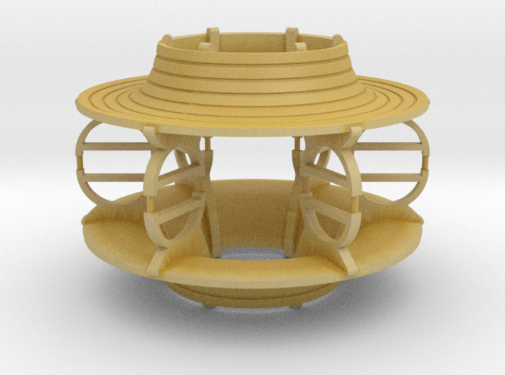 Bench type O (round) - H0 ( 1:87 scale ) 2 Pcs set 3d printed 