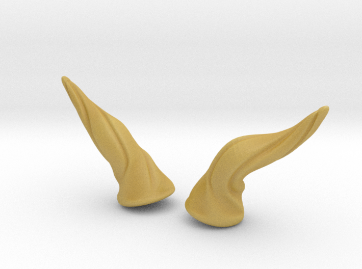 Horns Twist Vine: YOSD horns pointing sideways 3d printed