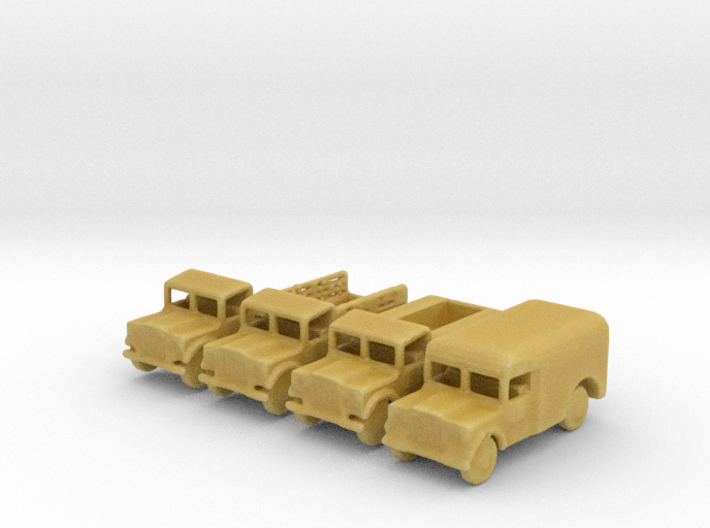 1/285 Scale Jeep Military Truck Set 3d printed 