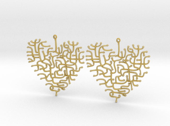 Heart Earrings 3d printed