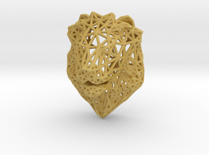 Lion Trophy Wireframe 80mm 3d printed