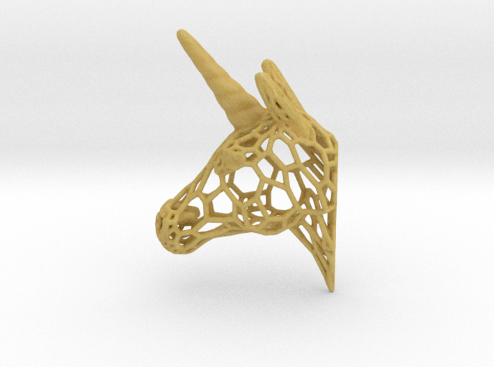 Unicorn Trophy Voronoi (100mm) 3d printed