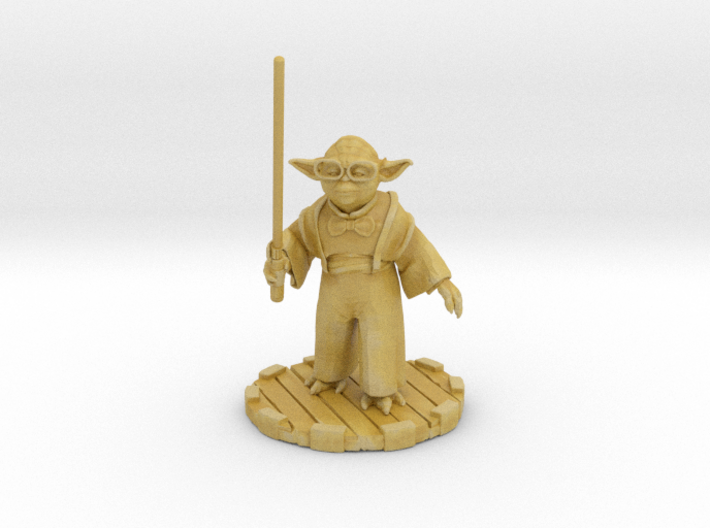 Hipster Yoda 3d printed 