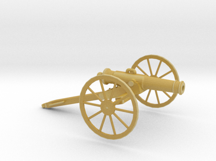 1/87 Scale American Civil War Cannon 24-pounder 3d printed