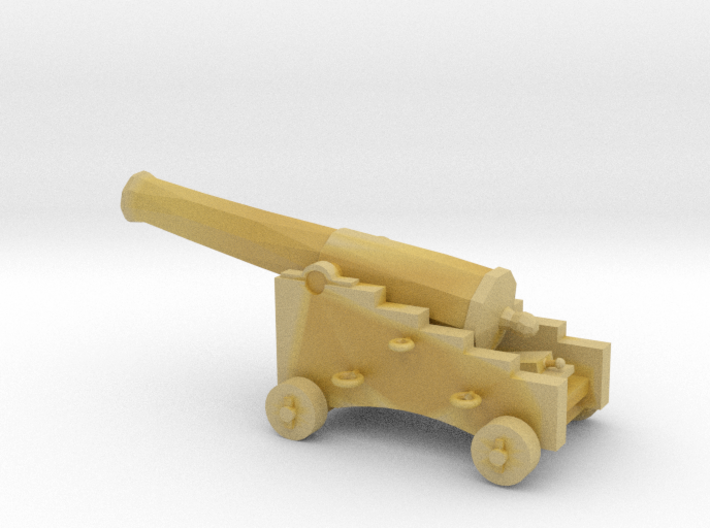 1/87  Scale 32 Pounder M1845 on Naval Carriage 3d printed 