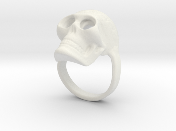 Skull ring size 50 / 5 3/8 (ask for other size) 3d printed