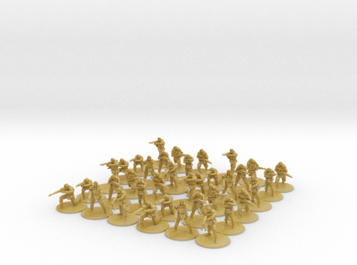 4 Squads of Modern Russian Infantry 20mm 3d printed
