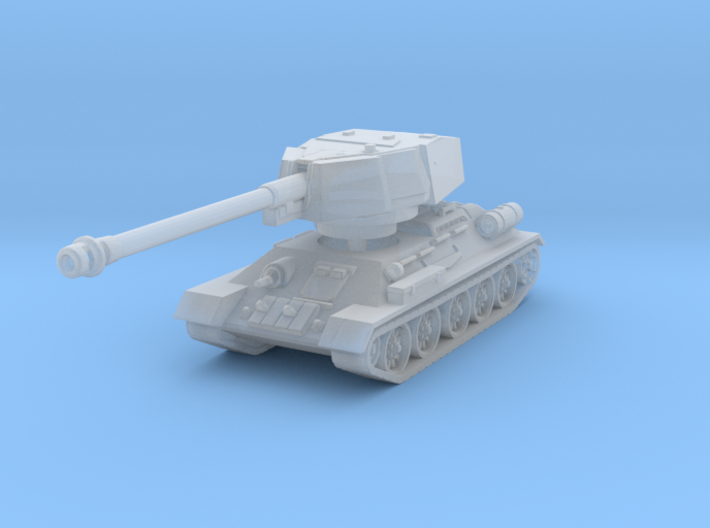 T34-100 tank scale 1/100 3d printed